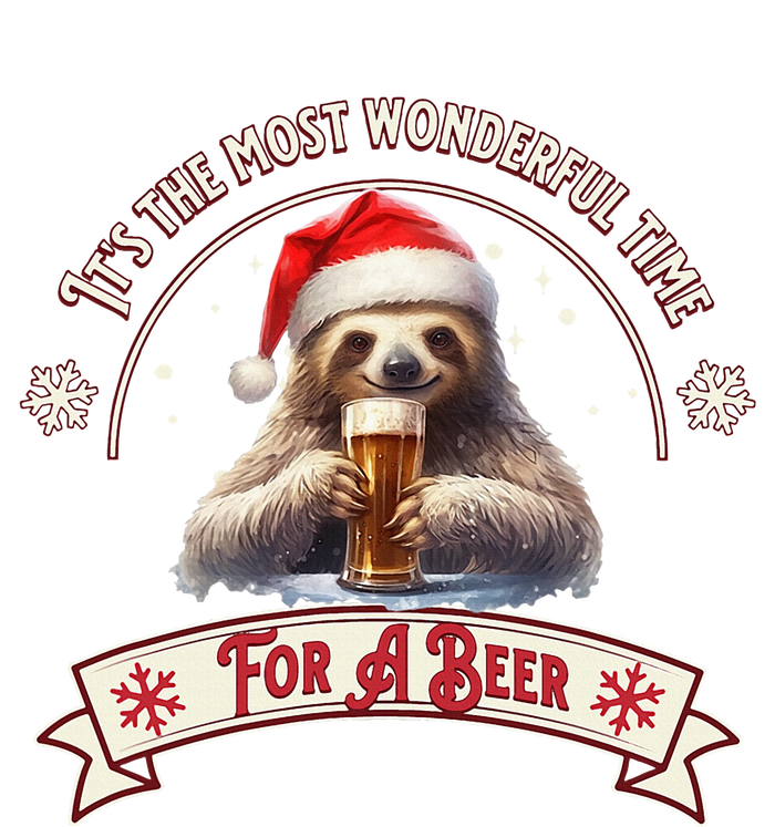 Its The Most Wonderful Time For A Beer Sloth Funny Chirstmas  Women's Racerback Tank