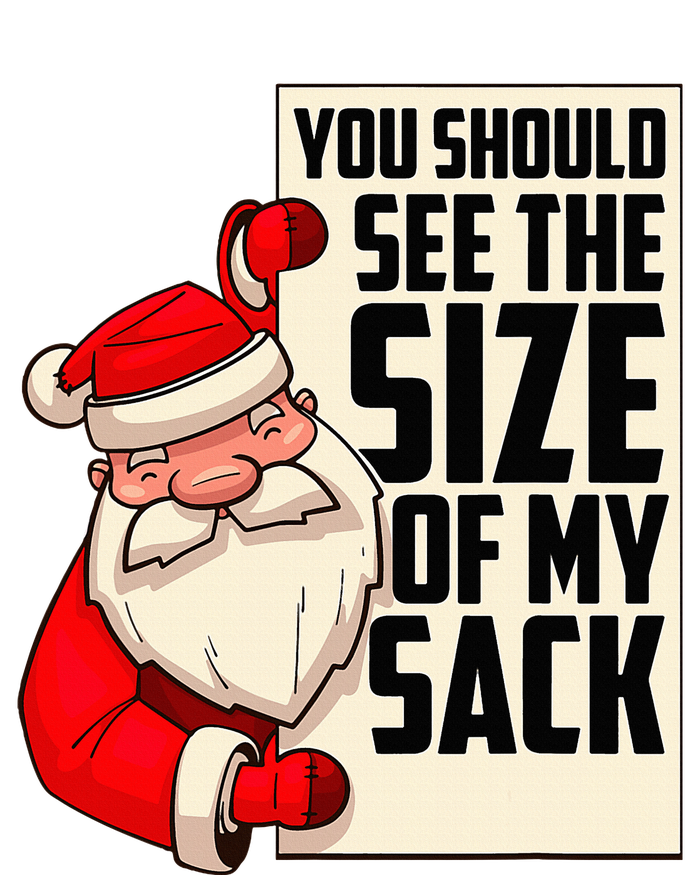 You Should See The Size Of My Sack Funny Santa Christmas  Short Acrylic Beanie