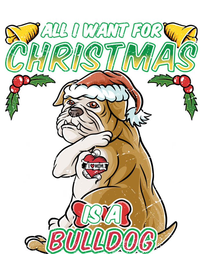 All I Want For Christmas Is A Bulldog Santa Claus Dog Xmas Gift Short Acrylic Beanie