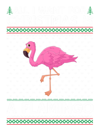 All I Want For Christmas Is A Flamingo Ugly Xmas Holiday Gift Women's Tri-Blend 3/4-Sleeve Raglan Shirt