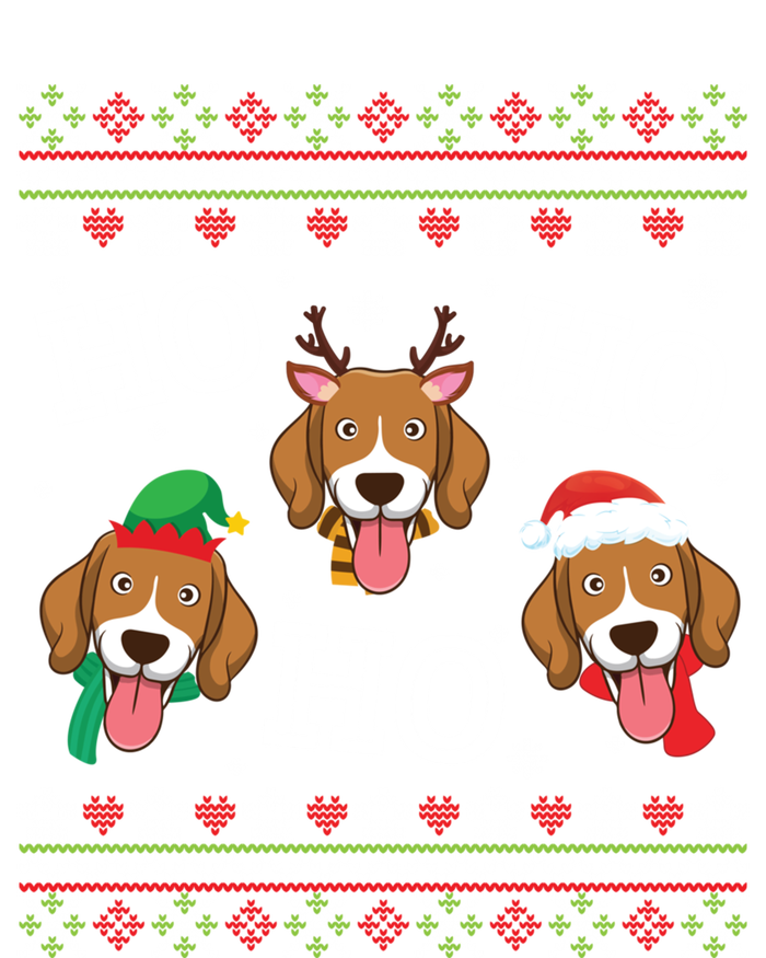 Beagle Dog Ho Ho Ho Merry Christmas Day Dad Mom Ugly Sweater Funny Gift Sweatshirt Cinch Pack Bag