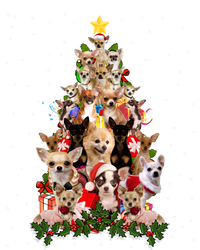 Chihuahua Dog Christmas Tree Lights Funny Xmas Dog Lover Gift Women's Flannel Pajama Set