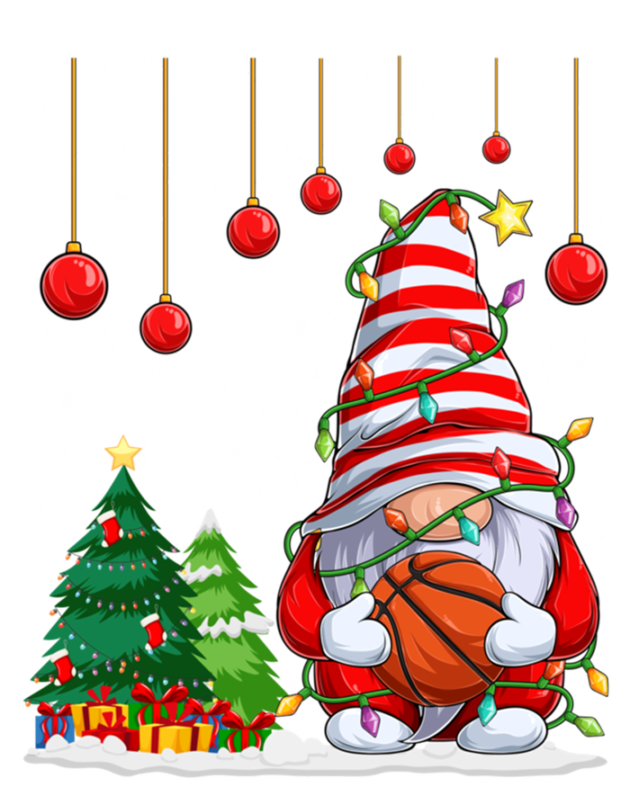 Christmas Gnome Holding A Basketball Ball Pajama Xmas Tree Gift Tall T-Shirt