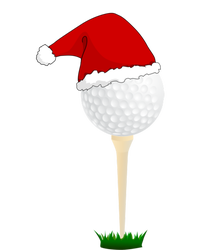 Christmas Golf Ball Santa Hat Cool Gift Tie-Dye Long Sleeve Shirt