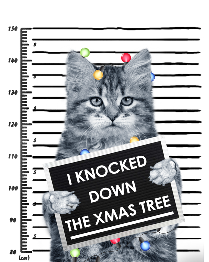 I Knocked Down The Xmas Tree Funny Christmas Kitty Cat Lover Cool Gift T-Shirt