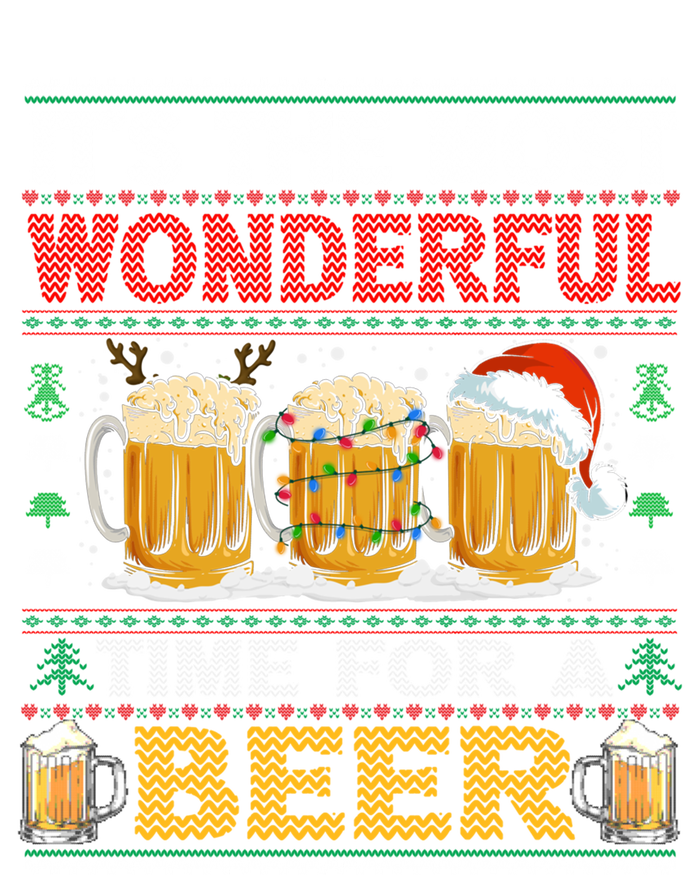 ItS The Most Wonderful Time For A Beer Funny Ugly Christmas Gift T-Shirt