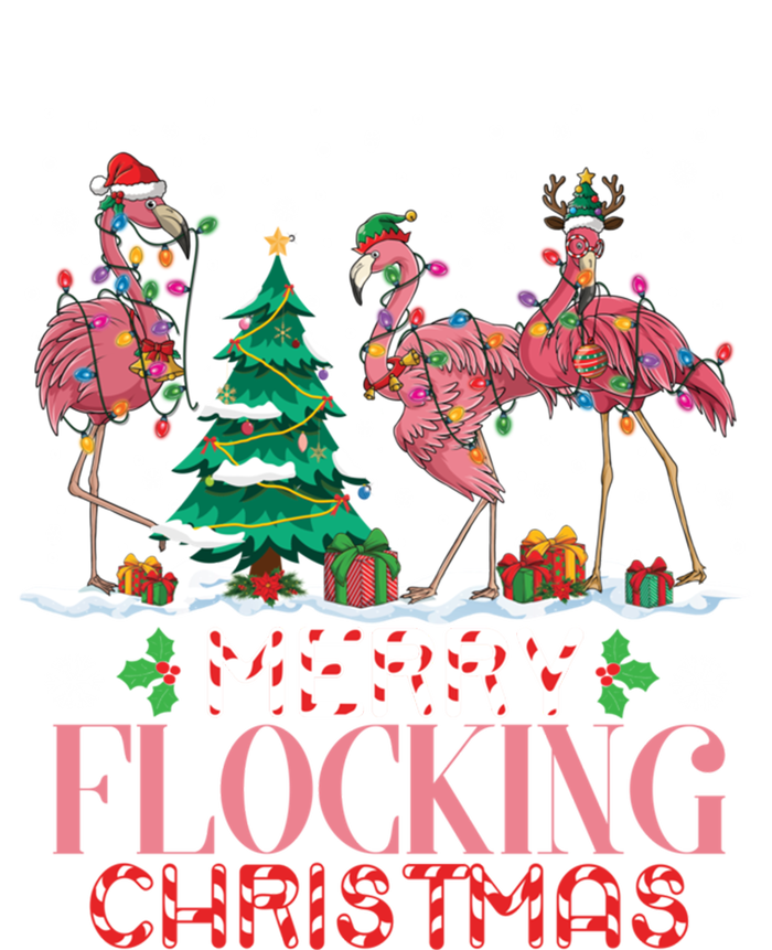 Flamingo Merry Flocking Christmas Funny Xmas Gift Pom Pom 12in Knit Beanie