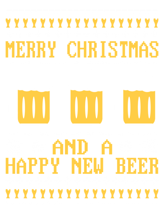 Merry Christmas And A Happy New Beer Ugly Christmas Sweaters Gift Valucap Bio-Washed Visor