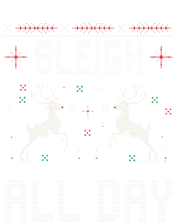 Funny Sleigh All Day Ugly Christmas Sweater Reindeer Holiday Gift T-Shirt