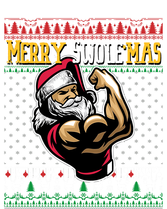 Merry Swole Mas Funny Christmas Gym & Work Out Santa Flexing Toddler T-Shirt