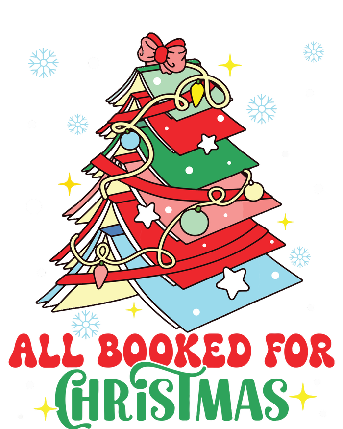 All Booked For Christmas Groovy Christmas Book Tree Squad 7-Panel Snapback Hat