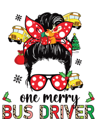 Bus Driver Christmas School Bus Driver Xmas Party Messy Bun Long Sleeve T-Shirt