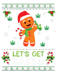 Lets Get Baked Ugly Sweater Weed Christmas Xmas Marijuana Striped Beanie with Solid Band