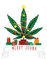 Merry Juana Funny Holiday Christmas Marijuana Weed Stoner Women's V-Neck T-Shirt