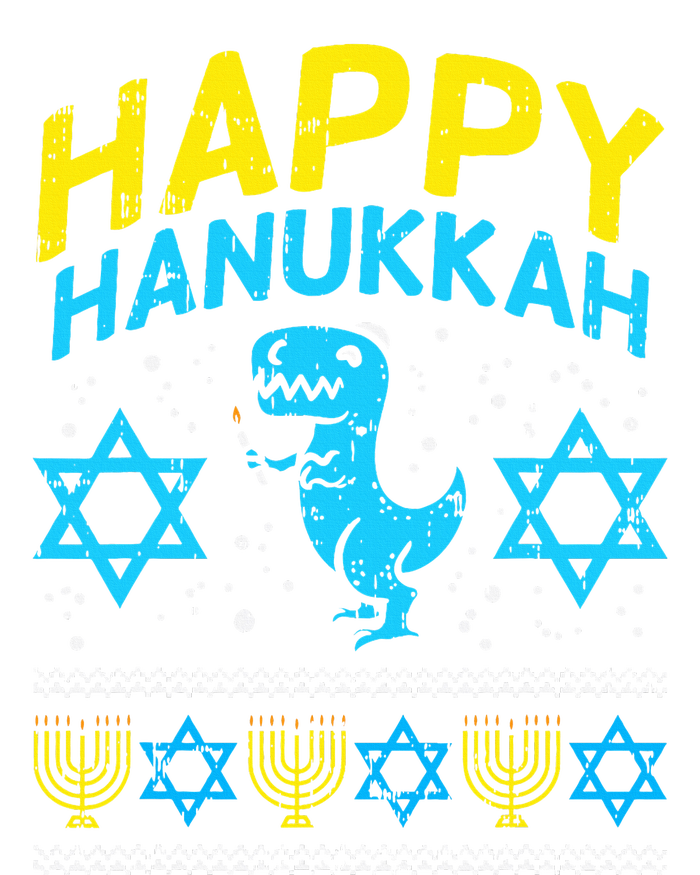 Happy Hanukkah Jewish TRex Ugly Chanukah Sweater Gift  Zip Tote Bag