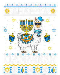 Happy Llamakkah Llama Alpaca Hanukkah Ugly Sweater Chanukah  Full-Length Apron With Pockets