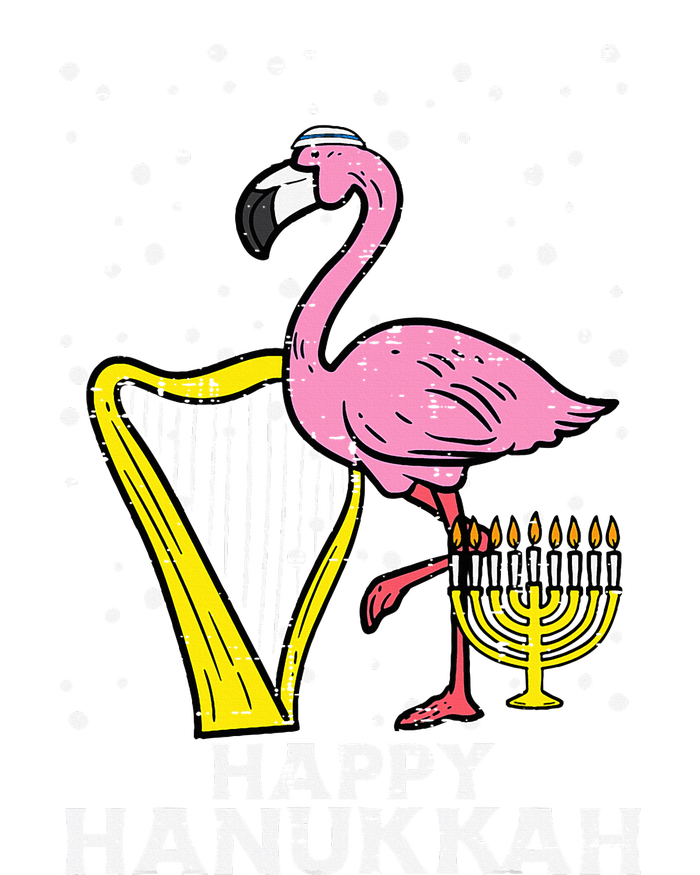 Hanukkah Flamingo Harp Chanukah Jewish  Hooded Wearable Blanket