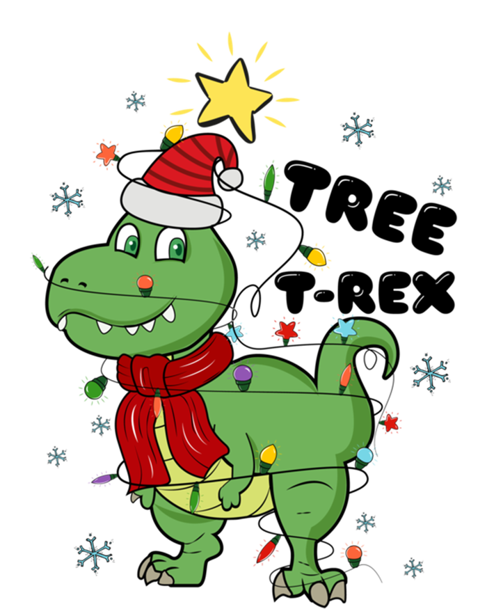 Funny Christmas Tree Rex Christmas Lights Santa Cool Gift T-Shirt