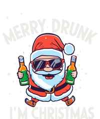 Funny Merry Drunk I´M Christmas Merry Christmas Cute Gift Striped Beanie with Solid Band