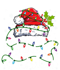 Grandma Claus Gift Christmas Lights Pajama Family Matching Gift Striped Beanie with Solid Band