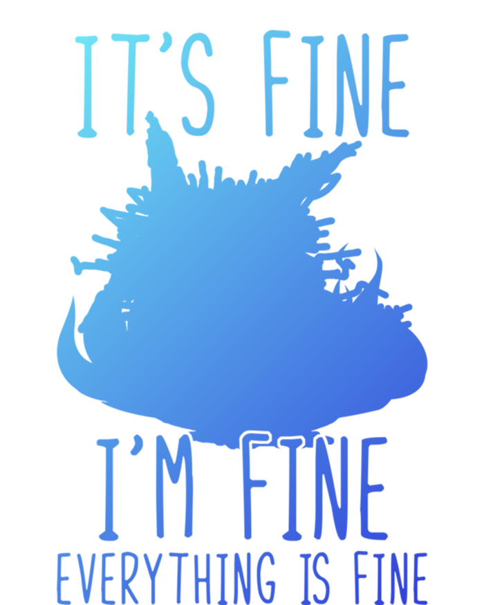 ItS Fine IM Fine Everything Is Fine Funny Cat Funny Gift Coaster