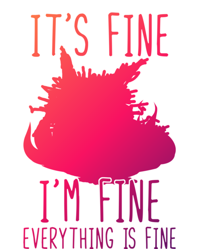 ItS Fine IM Fine Everything Is Fine Funny Cat Funny Gift Coaster