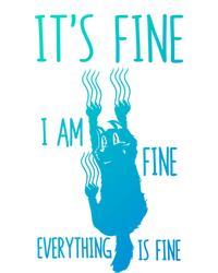 ItS Fine IM Fine Everything Is Fine Scratching Cat Funny Gift V-Neck T-Shirt