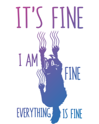 ItS Fine IM Fine Everything Is Fine Scratching Cat Funny Gift Valucap Bio-Washed Visor