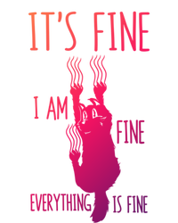 ItS Fine IM Fine Everything Is Fine Scratching Cat Funny Gift Short Acrylic Beanie