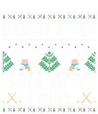 Making A Fist Checking You Twice Ice Hockey Players Xmas Gift Poster