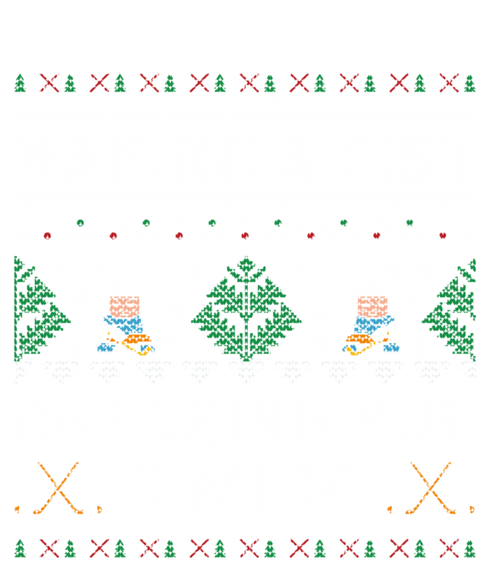 Making A Fist Checking You Twice Ice Hockey Players Xmas Gift Poster