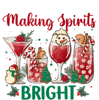 Making Spirits Bright Christmas Cocktails Wine Christmas Funny Gift Ladies Long Sleeve Shirt