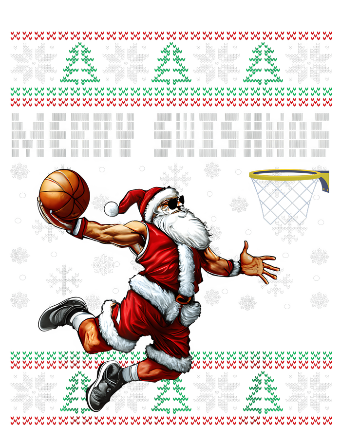 Merry Swishmas Ugly Christmas Basketball Christmas Sweatshirt