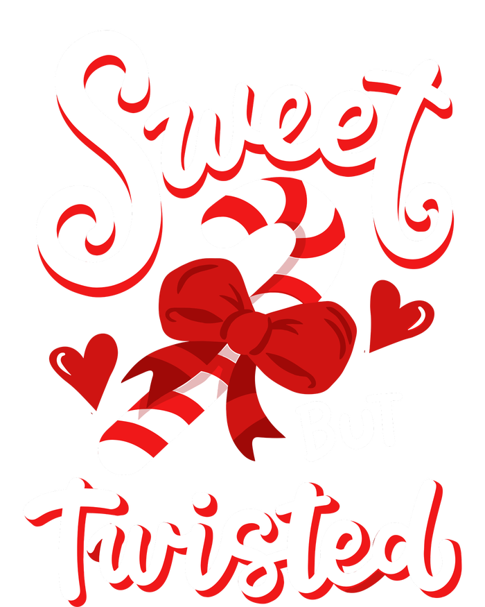 Sweet But Twisted Funny Christmas Candy Cane Xmas Holiday Performance Long Sleeve Polo