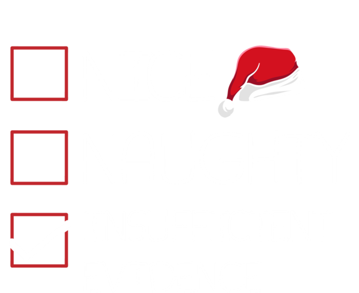 Nice Naughty Insufficient Evidence Christmas Pajama Funny Gift T-Shirt