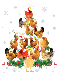 Chicken Christmas Tree Lights Love Chicken Farmer Christmas T-Shirt