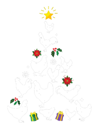 Chicken Christmas Tree Lights Love Chicken Farmer Xmas Cute Women's T-Shirt