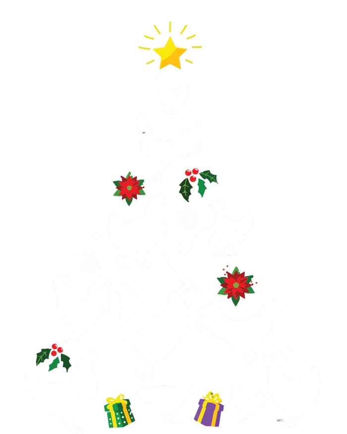 Chicken Christmas Tree Lights Love Chicken Farmer Xmas Cute Women's T-Shirt