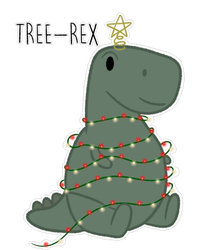 Santa Dinosaur Funny Treerex Pajamas Merry Christmas Cute Gift T-Shirt