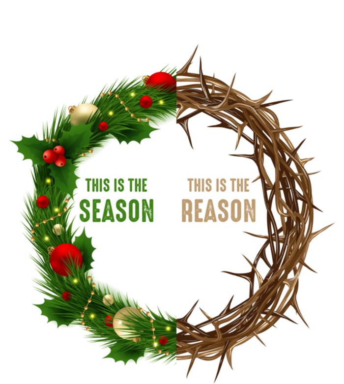 This Is The Season This Is The Reason Christian Xmas Wreath Funny Gift T-Shirt