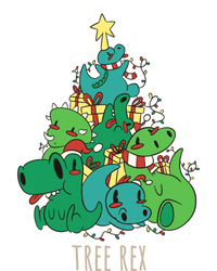 Tree Rex Merry Christmas Funny Tree Rex Christmas Gift T-Shirt