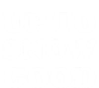 Up To Snow Good Retro Winter Slogan Gift Striped Beanie with Solid Band