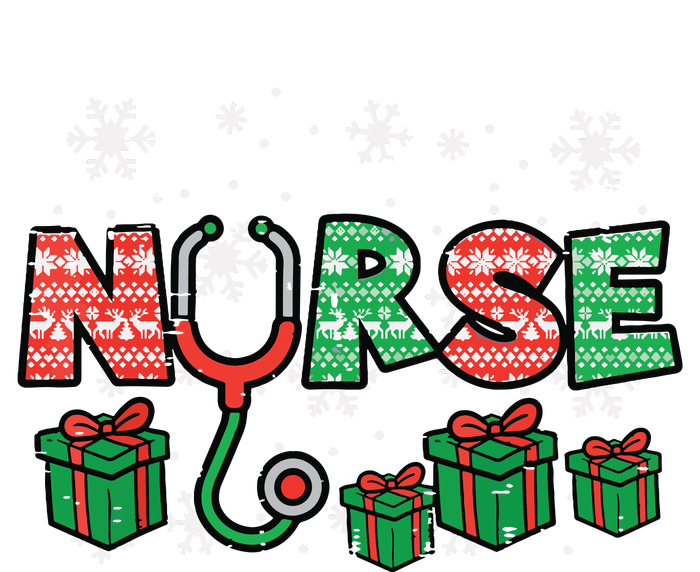 Christmas Nurse Stethoscope Xmas Nursing Scrub Top Rn Women Women's T-Shirt