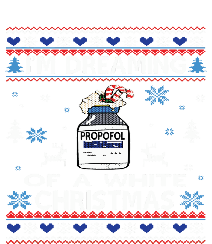 Dreaming Of A White Christmas Nurse Propofol Icu Crna Xmas T-Shirt