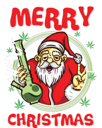 Smoking Santa Stoned On Christmas From His Fav Marijuana Women's Perfect Tri Rocker Tank