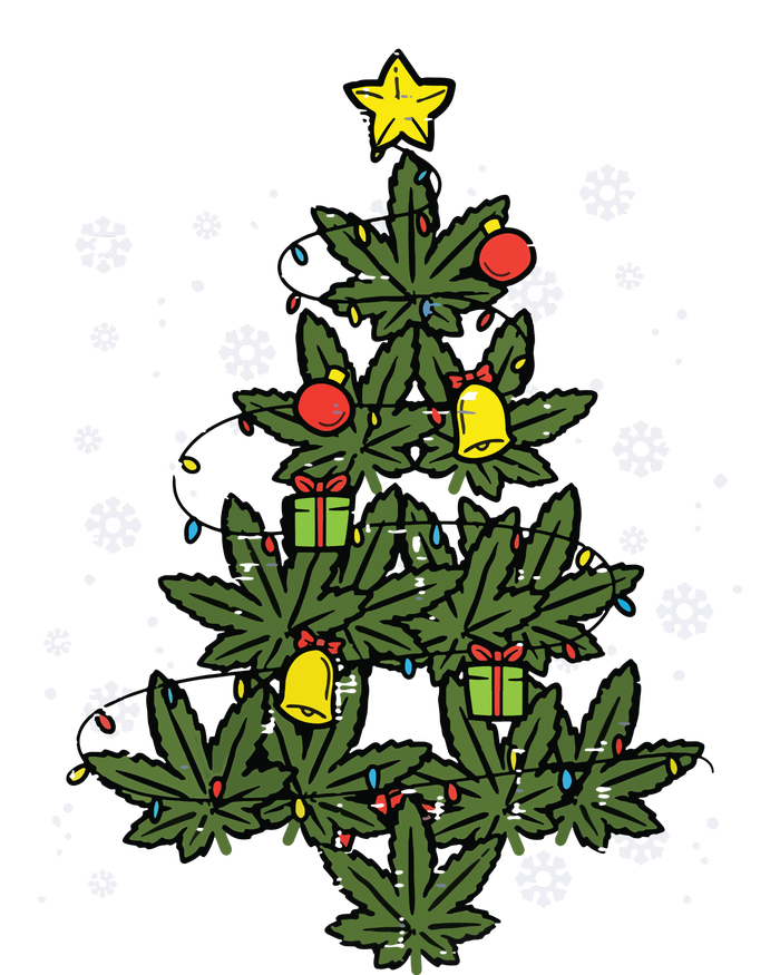 Weed Christmas Tree Xmas Pj 420 Cannabis Marijuana Pot Dry Zone Grid Polo