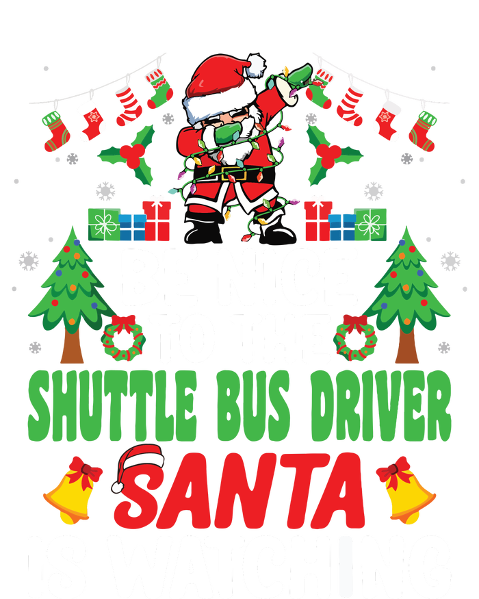 Be Nice To The Shuttle Bus Driver Santa Christmas Women's Strappy Tank