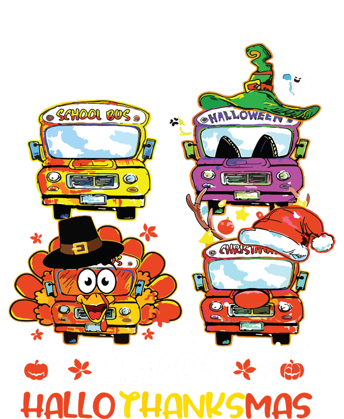 Bus Driver Happy Hallothanksmas Thanksgiving Christmas Bumper Sticker