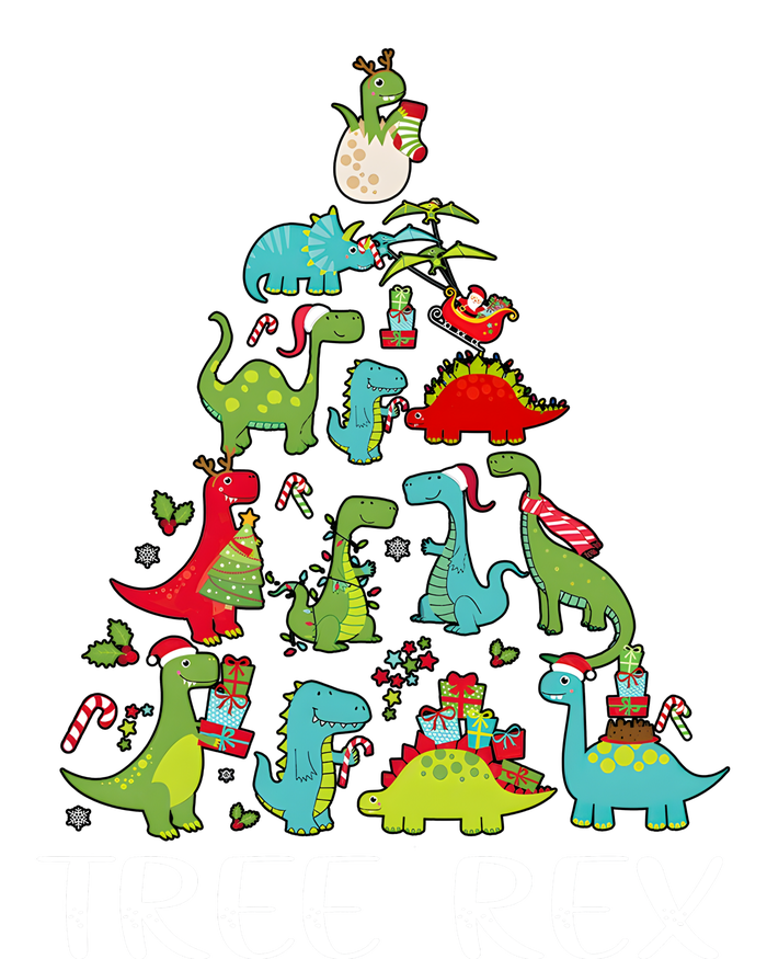 Tree Rex Christmas Funny Cute Dinosaur Xmas Tree T-Shirt