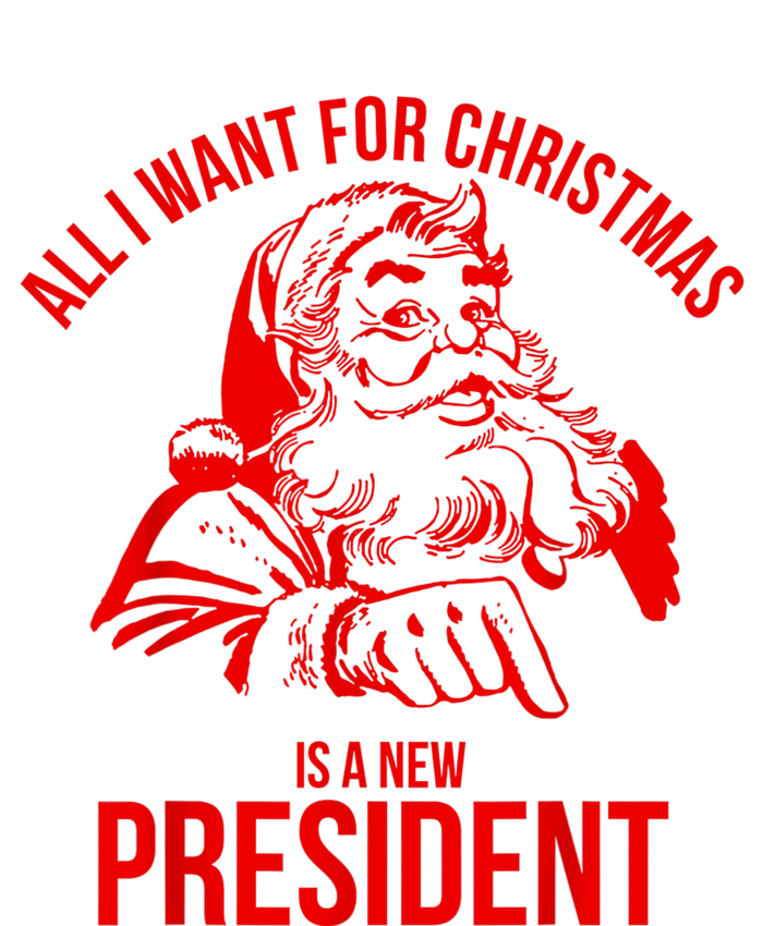 All I Want For Christmas Is A New President Funny Santa Xmas Long Sleeve Pajama Set